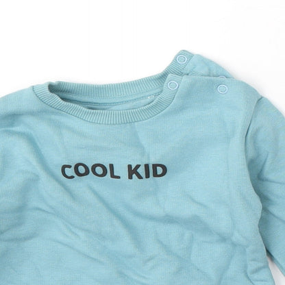 F&F Boys Blue  Cotton Pullover Jumper Size 9-12 Months