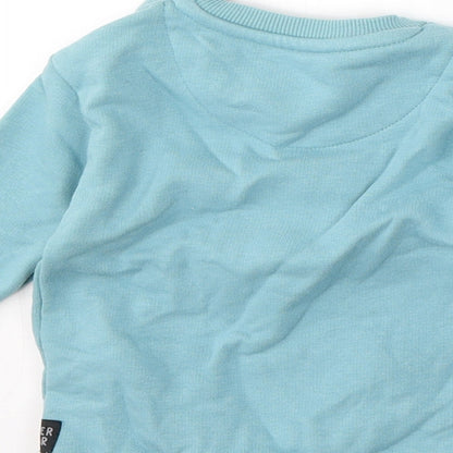 F&F Boys Blue  Cotton Pullover Jumper Size 9-12 Months