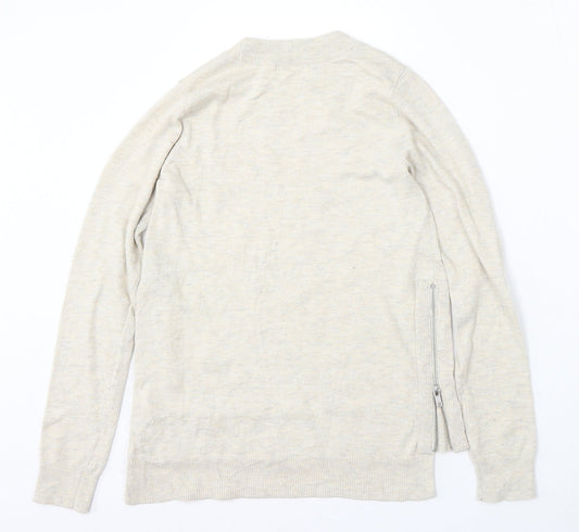 Womens UK Size XS H&M Beige Pullover Jumper