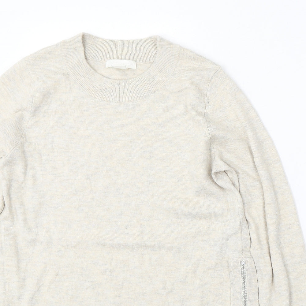 Womens UK Size XS H&M Beige Pullover Jumper