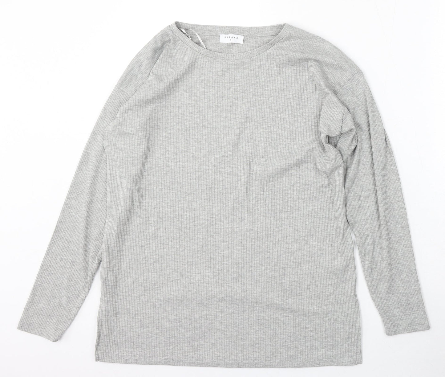 Womens UK Size S Papaya Grey Pullover Jumper