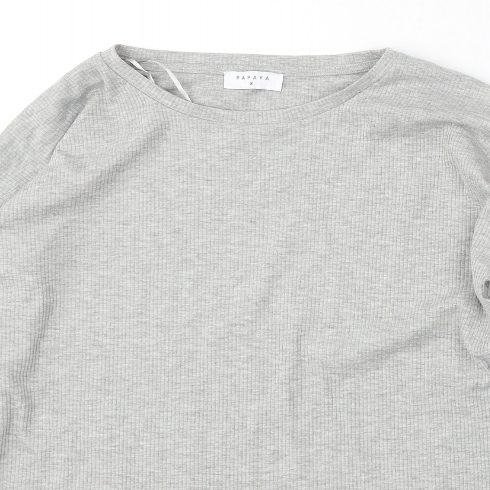 Womens UK Size S Papaya Grey Pullover Jumper