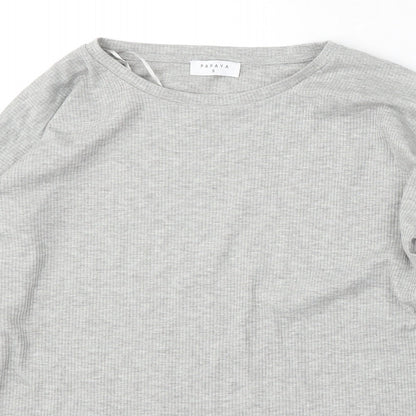 Womens UK Size S Papaya Grey Pullover Jumper