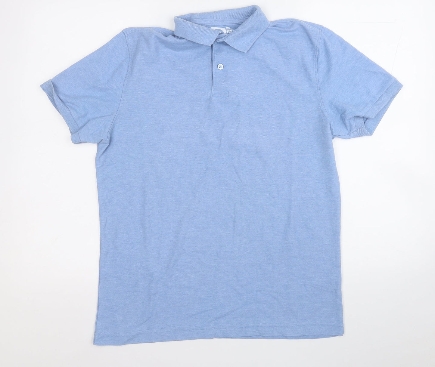 Cedar Wood State Mens Blue  Polyester  Polo Size M Collared