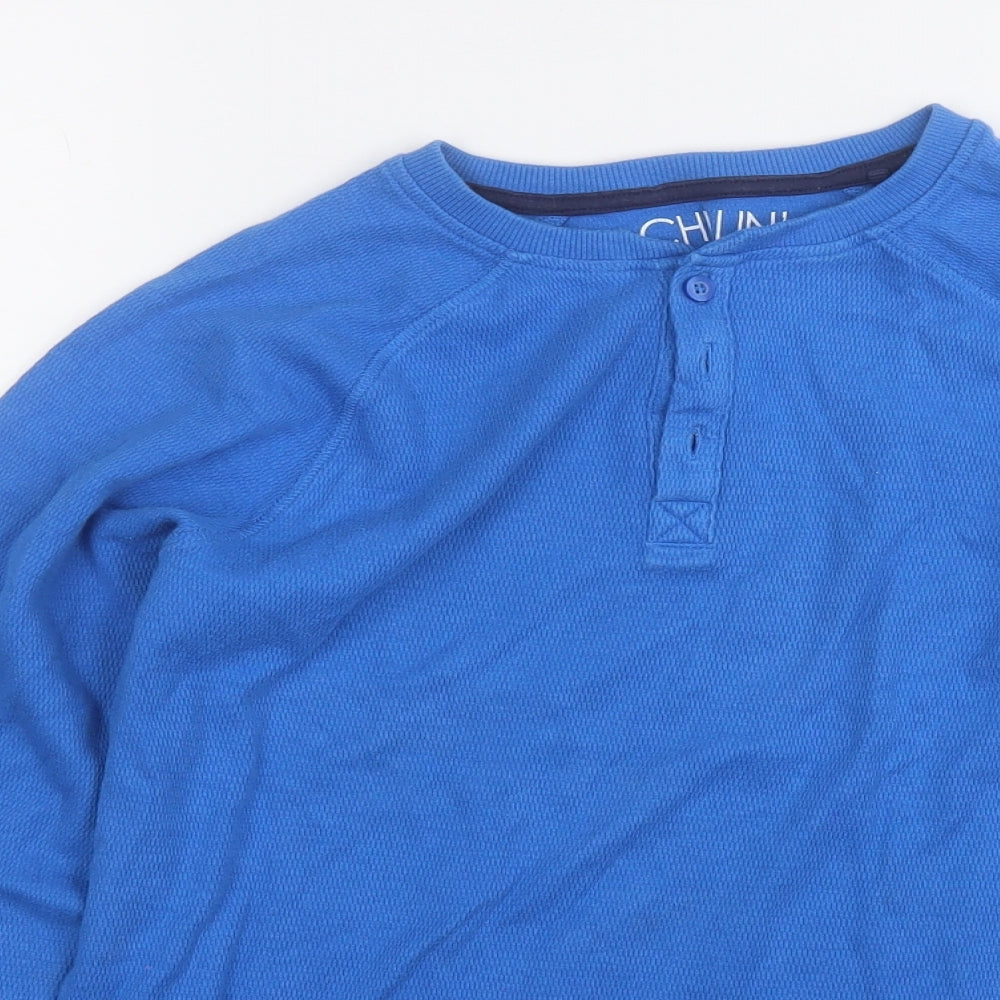 NEXT Boys Blue  Cotton Pullover T-Shirt Size 11 Years Round Neck