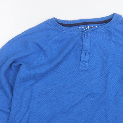 NEXT Boys Blue  Cotton Pullover T-Shirt Size 11 Years Round Neck