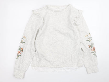 Womens UK Size S Springfield Grey Henley Jumper