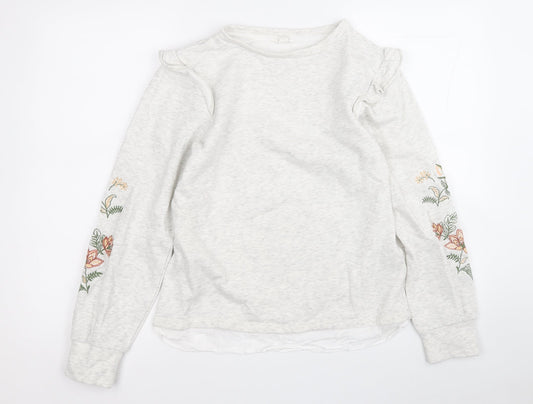 Womens UK Size S Springfield Grey Henley Jumper