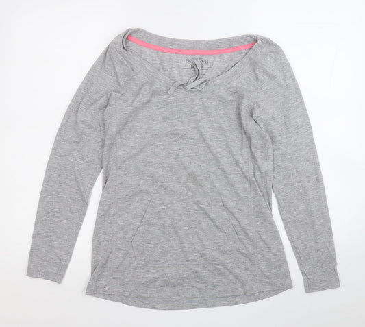 Papaya Womens Grey Round Neck  Polyester Pullover Jumper Size 8