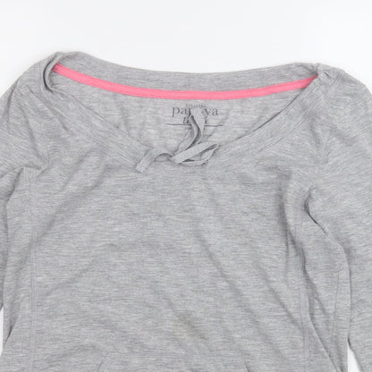 Papaya Womens Grey Round Neck  Polyester Pullover Jumper Size 8