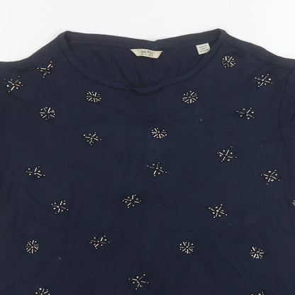 Womens UK Size 12 Jack Wills Blue Basic T-Shirt