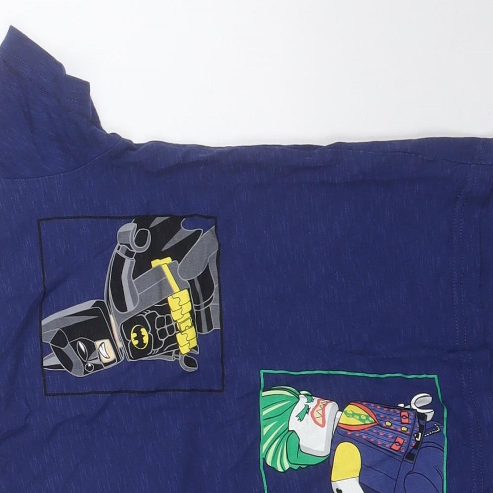 NEXT Boys Blue  Cotton Pullover T-Shirt Size 4 Years Round Neck  - Lego Batman Robin