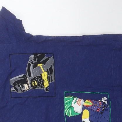 NEXT Boys Blue  Cotton Pullover T-Shirt Size 4 Years Round Neck  - Lego Batman Robin