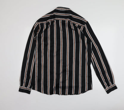 Womens UK Size L River Island Black Basic Button-Up