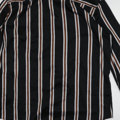 Womens UK Size L River Island Black Basic Button-Up