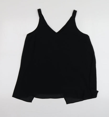 Womens UK Size 10 NEXT Black Basic Polo