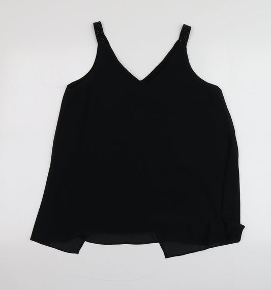 Womens UK Size 10 NEXT Black Basic Polo
