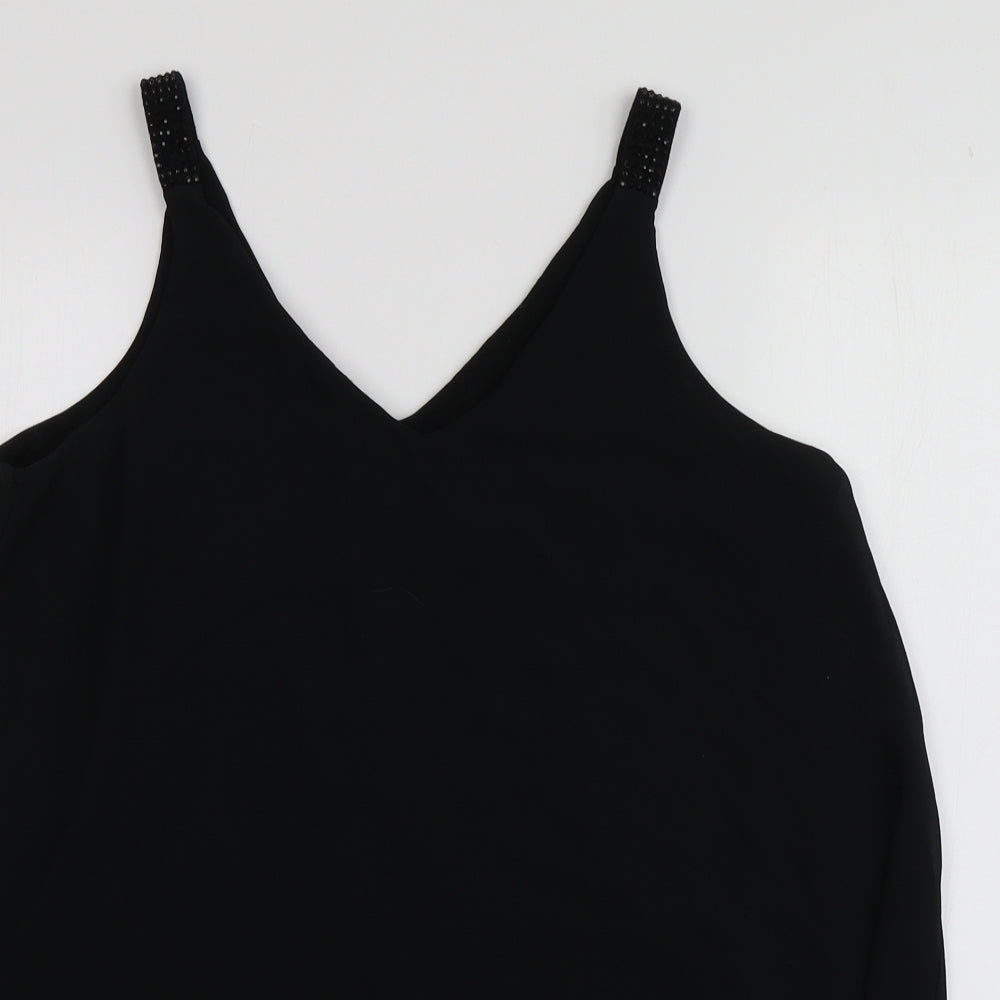 Womens UK Size 10 NEXT Black Basic Polo