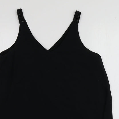 Womens UK Size 10 NEXT Black Basic Polo
