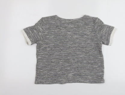 Womens UK Size M Zara Grey Basic T-Shirt