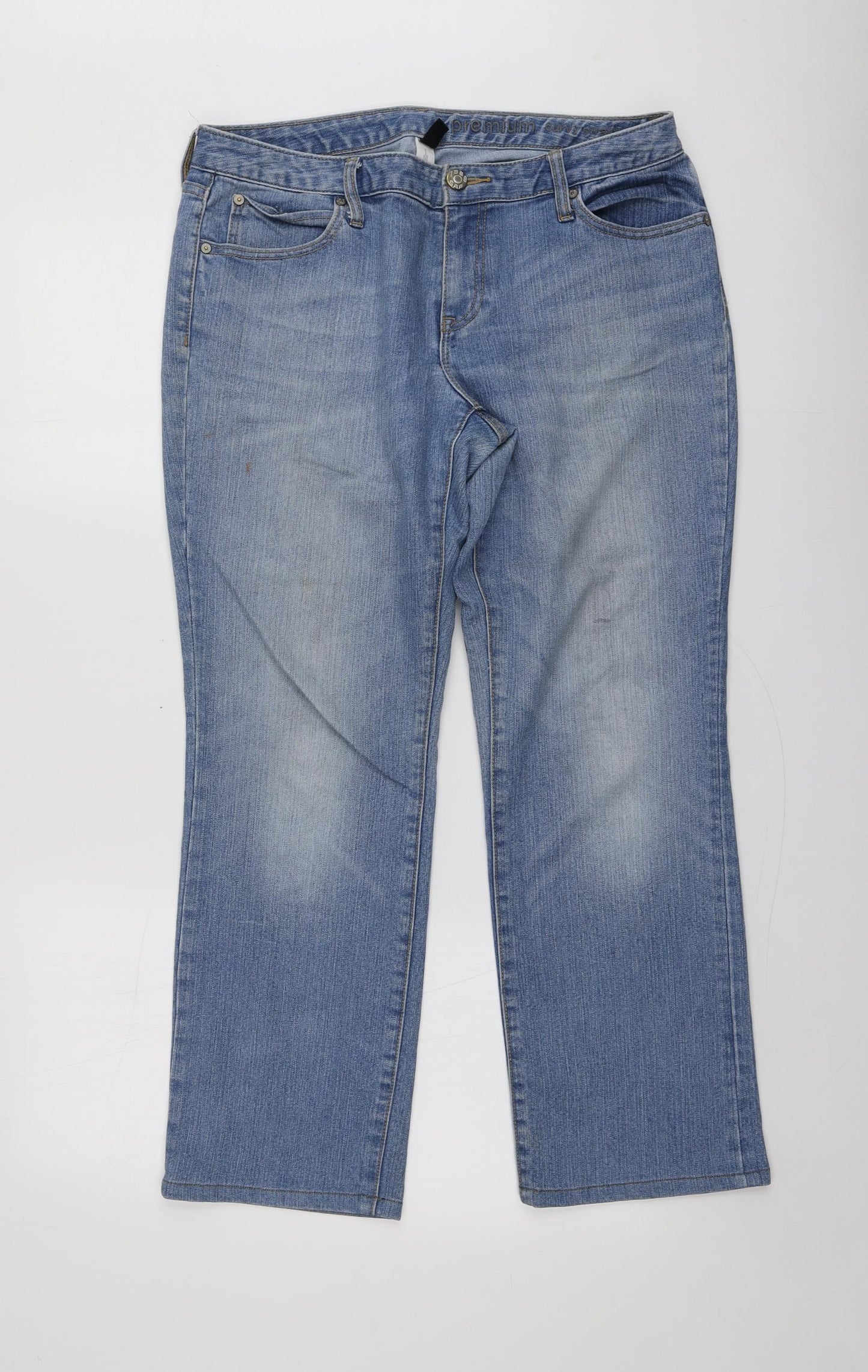 Gap Womens Blue  Cotton Capri Jeans Size 10 L26 in Regular