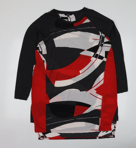 NEXT Womens Grey Geometric Polyester A-Line  Size 18  Round Neck