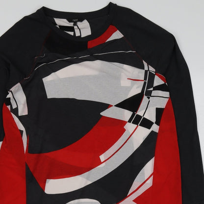 NEXT Womens Grey Geometric Polyester A-Line  Size 18  Round Neck