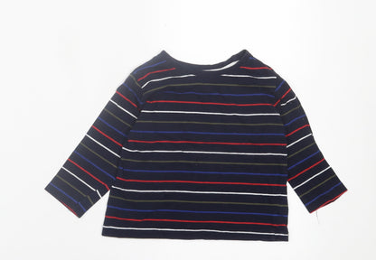 Primark Boys Multicoloured Striped Cotton Basic Casual Size 2 Years Crew Neck Pullover
