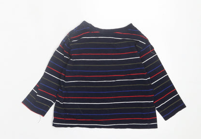 Primark Boys Multicoloured Striped Cotton Basic Casual Size 2 Years Crew Neck Pullover