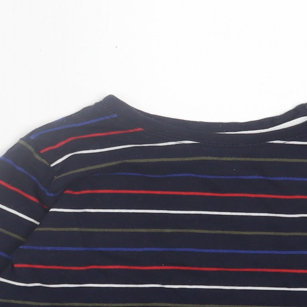 Primark Boys Multicoloured Striped Cotton Basic Casual Size 2 Years Crew Neck Pullover