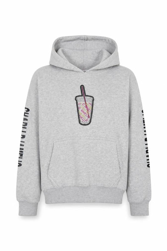 A2Z 4 Kids Girls Grey  Polyester Pullover Hoodie Size 9-10 Years  Pullover - Charli D'amelio