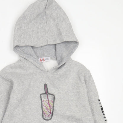 A2Z 4 Kids Girls Grey  Polyester Pullover Hoodie Size 9-10 Years  Pullover - Charli D'amelio