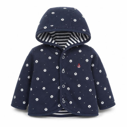 F&F Boys Blue Geometric  Jacket  Size 9-12 Months   Button