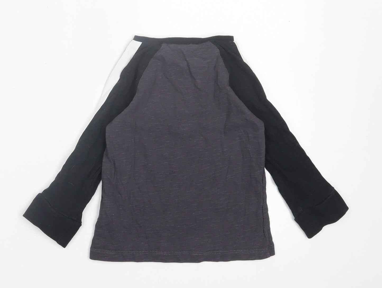 Mothercare Boys Grey  Cotton Basic Casual Size 12-18 Months Crew Neck Pullover