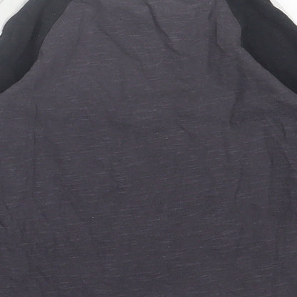 Mothercare Boys Grey  Cotton Basic Casual Size 12-18 Months Crew Neck Pullover