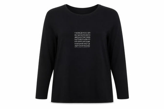 Womens UK Size XL Signature Black Basic T-Shirt