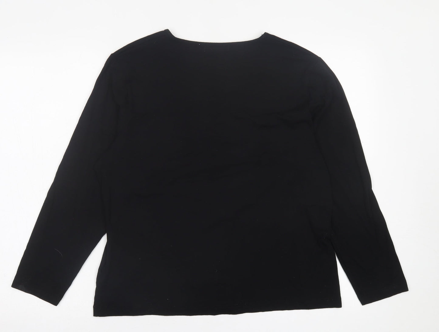 Womens UK Size XL Signature Black Basic T-Shirt