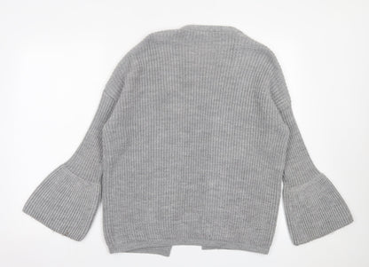 Womens UK Size 8 Miss Selfridge Grey Cardigan Jumper