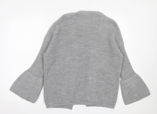 Womens UK Size 8 Miss Selfridge Grey Cardigan Jumper