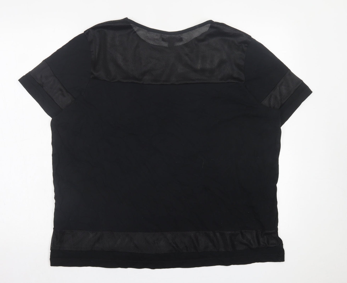 Womens UK Size 20 Capsule Black Basic T-Shirt