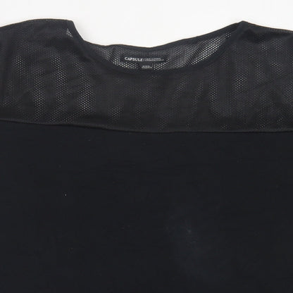Womens UK Size 20 Capsule Black Basic T-Shirt