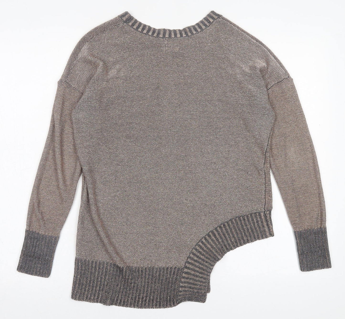 Womens UK Size 10 River Island Gold Pullover Jumper