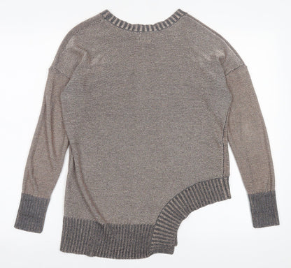Womens UK Size 10 River Island Gold Pullover Jumper
