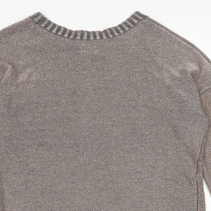 Womens UK Size 10 River Island Gold Pullover Jumper