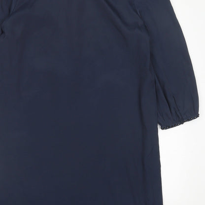 NEXT Womens Blue  Polyester A-Line  Size 12  Collared Button