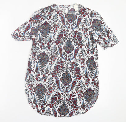 Womens UK Size 6 H&M Multicoloured Basic T-Shirt