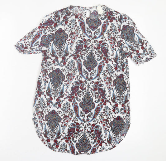 Womens UK Size 6 H&M Multicoloured Basic T-Shirt