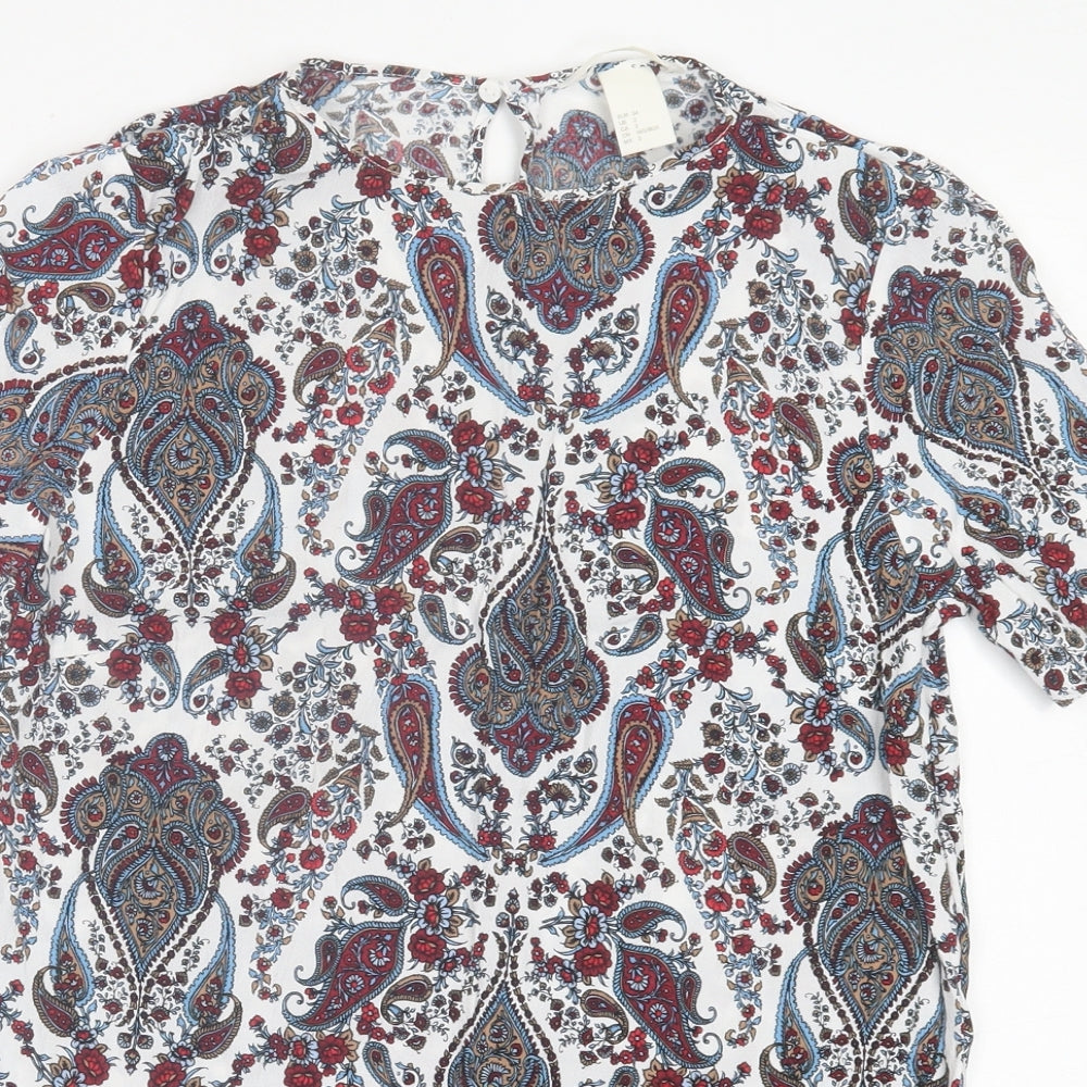Womens UK Size 6 H&M Multicoloured Basic T-Shirt