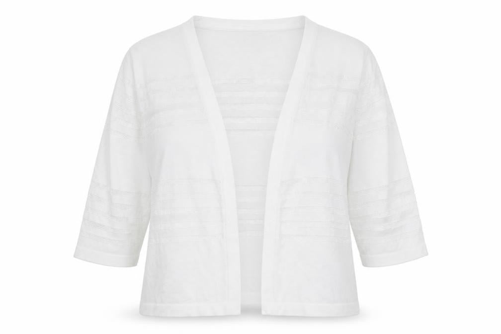 Womens UK Size 12 Per Una Ivory Cardigan Jumper