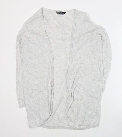 Dorothy Perkins Womens Grey V-Neck  Cotton Cardigan Jumper Size 12